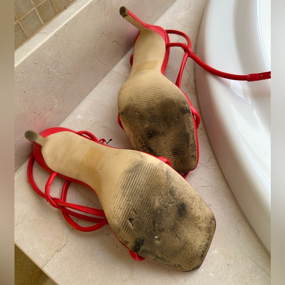 Guess Red Strappy Heels - Picture 3 of 4